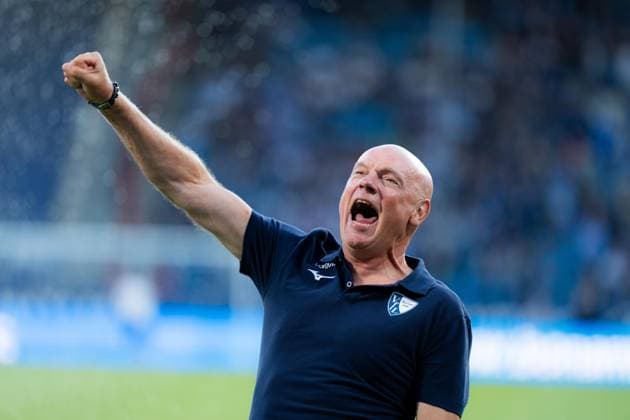 VfL Bochum 1848 v Hertha BSC - 2. Bundesliga Uwe Rösler of VfL Bochum 1848 in action during the 2. Bundesliga match between VfL Bochum 1848 and Hertha BSC at Ruhrstadion on August 7, 2026 in Bochum, Germany. Copyright: xTaiseixIwamotox