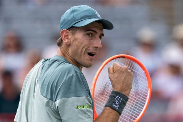 August 7, 2026, Montreal, Quebec, Canada: MATTEO ARNALDI (30) from Italia reaction in match against Tallon Griekspoor from Nederlands in third round at Canadian Open at IGA stadium in Montreal, Quebec, Canada on 2026-08-07 Montreal Canada - ZUMAl189 20260807_zsp_l189_035 Copyright: xYannickxLegarex