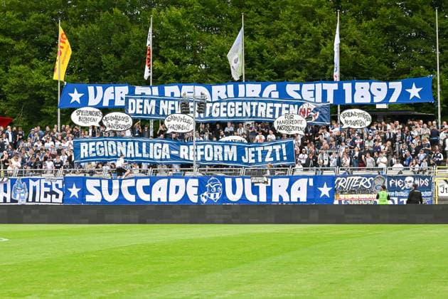 Fanblock VfB Oldenburg VfB Oldenburg vs. SV Drochtersen Assel, Fussball, Regionalliga Nord, 2. Spieltag, Saison 2026 2027, 07.08.2026, VfB Oldenburg vs. SV Drochtersen Assel, Fussball, Regionalliga Nord, 2. Spieltag, Saison 2026 2027, 07.08.2026 Oldenburg *** VfB Oldenburg Fan Section: VfB Oldenburg vs. SV Drochtersen Assel, Soccer, Regionalliga Nord, Matchday 2, 2026–2027 Season, August 7, 2026, VfB Oldenburg vs. SV Drochtersen Assel, Soccer, Regionalliga Nord, Matchday 2, 2026–2027 Season, August 7, 2026, Oldenburg Copyright: xEibner-Pressefoto RobertxGertzenx EP_RGN