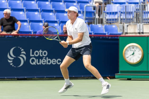 August 7, 2026, Montreal, Quebec, Canada: ALEX MECHELSEN FROM USA waiting service in match against Daniel Merida from Spain in third round at Canadian Open at IGA stadium in Montreal, Quebec, Canada on 2026-08-07 Montreal Canada - ZUMAl189 20260807_zsp_l189_053 Copyright: xYannickxLegarex