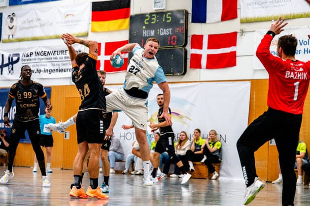 07.08.2026, xdobgx, Handball Heide-Cup 2026, VFL Gummersbach - Provence Aix v.l. Kristjan HorÅ¾en (VfL Gummersbach, 27) beim Wurf, in action, throwing Schneverdingen *** August 7, 2026, xdobgx, 2026 Heide Cup Handball Tournament, VFL Gummersbach vs. Provence Aix, Kristjan Horžen of VfL Gummersbach, taking a shot, in action, shooting at Schneverdingen
