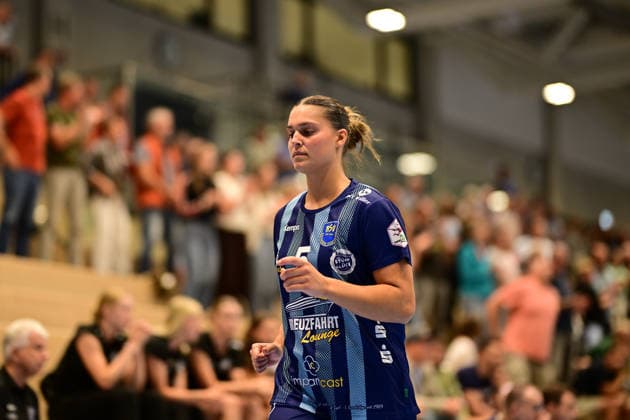 Handball I Frauen I Saison 2026-2027 I Testspiel I Buxtehuder SV - VfL Oldenburg I 07.08.2026 Maj Nielsen (5, Buxtehuder Sportverein) Buxtehude Halle Nord (Neu) Niedersachsen Deutschland *** Handball I Women I 2026–2027 Season I Friendly Match I Buxtehuder SV vs. VfL Oldenburg I August 7, 2026 Maj Nielsen 5, Buxtehuder Sportverein, Buxtehude, Halle Nord, Lower Saxony, Germany Copyright: xLobeca FelixxWeißbergx
