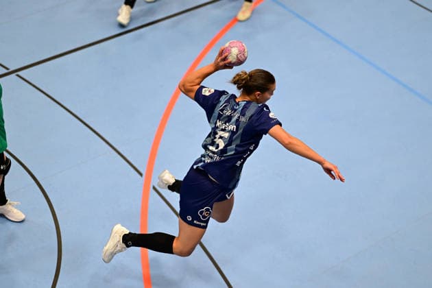 Handball I Frauen I Saison 2026-2027 I Testspiel I Buxtehuder SV - VfL Oldenburg I 07.08.2026 Maj Nielsen (5, Buxtehuder Sportverein) Buxtehude Halle Nord (Neu) Niedersachsen Deutschland *** Handball I Women I 2026–2027 Season I Friendly Match I Buxtehuder SV vs. VfL Oldenburg I August 7, 2026 Maj Nielsen 5, Buxtehuder Sportverein, Buxtehude, Halle Nord, Lower Saxony, Germany Copyright: xLobeca FelixxWeißbergx