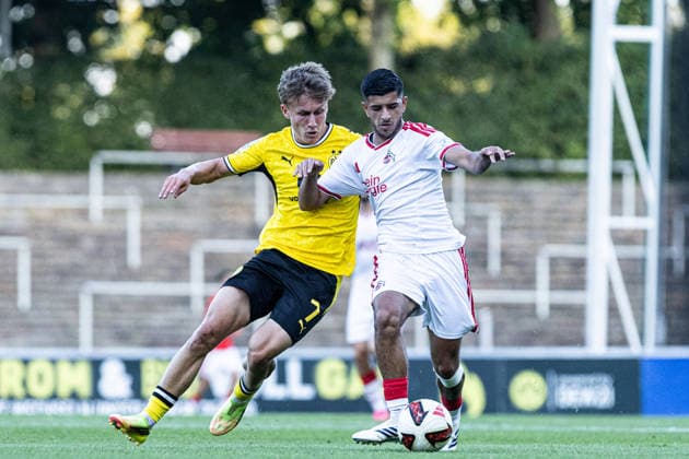 Regionalliga West: Borussia Dortmund II - 1.FC Köln II, 07.08.2026 Tim Degener (Borussia Dortmund U23, 7), Kian Hekmat (1. FC Köln U23, 18) Regionalliga West: Borussia Dortmund II - 1.FC Köln II, Rote Erde, Dortmund; 07.08.2026 DFB regulations prohibit any use of photographs as image sequences and or quasi video. *** Regionalliga West: Borussia Dortmund II 1, FC Köln II 0, August 7, 2026; Tim Degener, Borussia Dortmund U23, 7, Kian Hekmat, 1. FC Köln U23, 18 Regionalliga West Borussia Dortmund II vs. 1. FC Köln II, Rote Erde, Dortmund, August 7, 2026 DFB regulations prohibit any use of photographs as image sequences and or quasi-video Copyright: xBEAUTIFULxSPORTS Buriakovx