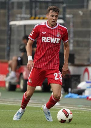 07.08.2026, Fussball, Köln, Testspiel, Freundschaftsspiel, 1.FC Köln vs Real Sociedad San Sebastian , Franz Kremer stadion Köln, Paul Okon-Engstler 1.FC Köln, Aktion, Einzelbild *** August 7, 2026, Soccer, Cologne, Exhibition Match, Friendly Match, 1. FC Köln vs. Real Sociedad San Sebastián, Franz Kremer Stadium, Cologne, Paul Okon Engstler, 1. FC Köln, Action, Still Image