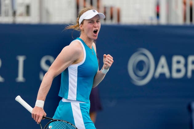 WTA, Tennis Damen Masters 1000 National Bank Open Toronto 2026 - Round of 32 - Day 7 Liudmila Samsonova of Russia celebrates after her victory during the Women™s Singles round of 32 match against Maya Joint of Australia on day 7 of the WTA Masters 1000 National Bank Open at Sobeys Stadium on August 7, 2026, in Toronto, Canada. (Photo by Leonardo Ramirez Eyepix Group) Copyright: xLeonardoxRamirezx xEyepixxGroupx LR_06082026_09126