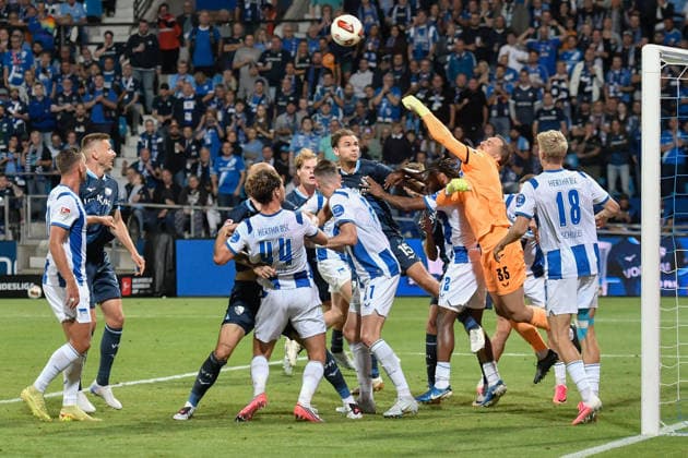 Marius Gersbeck (BSC 35) vereitelt Torchance Bochum 07.08.2026 ¢ Fussball ¢ VfL Bochum vs Hertha BSC, Vonovia Ruhrstadion, Bochum, DFB DFL REGULATIONS PROHIBIT ANY USE OF PHOTOGRAPHS AS IMAGE SEQUENCES AND OR QUASI-VIDEO NRW Germany *** Marius Gersbeck (BSC 35) thwarts a scoring chance for Bochum, August 7, 2026 ¢ Soccer ¢ VfL Bochum vs. Hertha BSC, Vonovia Ruhrstadion, Bochum, DFB and DFL regulations prohibit any use of photographs as image sequences and or quasi-video. NRW, Germany Copyright: xpepphotox xSaschaxWeizx pep00321, pep_20260807_hm_396079
