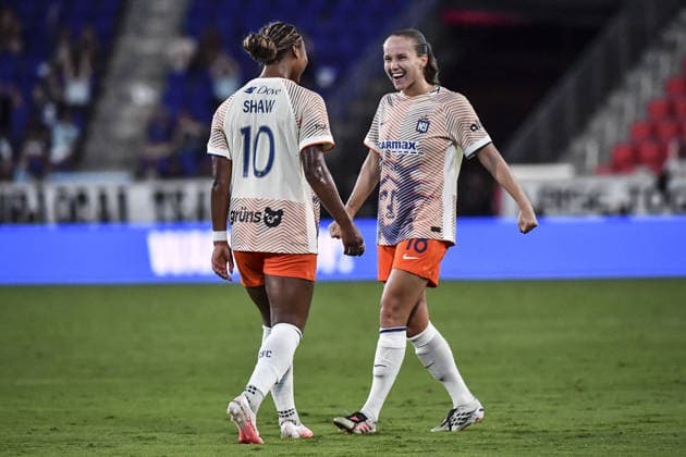 Jaedyn Shaw (Gotham FC) celebrates her goal during the National Women’s Soccer League match between Gotham FC and San Diego Wave FC at Sports Illustrated Stadium on August 7, 2026 in Harrison, NJ, United States.  Copyright: xRebekahxWynkoopx xSPPx Sportspressphoto_SPR202202