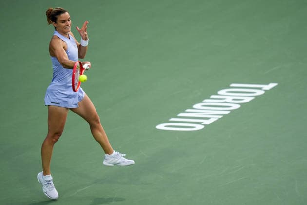 National Bank Open 2026 - Day 7 TORONTO, CANADA - AUGUST 7 : Maria Sakkari of Greece in action against Coco Gauff of the United States in the round of 32 during the WTA, Tennis Damen 1000 National Bank Open in Toronto, Ontario, Canada on August 7, 2026. Mert Alper Dervis Anadolu Ontario Canada. Editorial use only. Please get in touch for any other usage.  Copyright: x2026xAnadoluxMertxAlperxDervisx