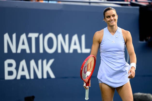 August 7, 2026, Toronto, Ontario, Canada: MARIA SAKKARI of Greece is seen during her third-round match against Coco Gauff of the United States at the National Bank Open, part of the Hologic WTA, Tennis Damen Tour, at Sobeys Stadium. Toronto Canada - ZUMAr228 20260807_znp_r228_048 Copyright: xVasiliyxRyabykhx