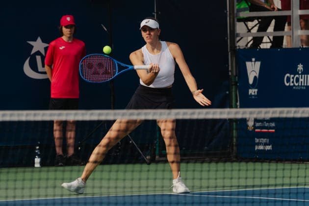 WTA, Tennis Damen 125 Warsaw T-Mobile Polish Open - Doubles Final Martyna Kubka of Poland is seen during the doubles final of the WTA 125 Warsaw T-Mobile Polish Open tennis tournament in Warsaw, Poland, on August 7, 2026. Warsaw Poland  Copyright: xMarekxAntonixIwaÅ czukx originalFilename:iwanczuk-thedoubl260808_np027.jpg