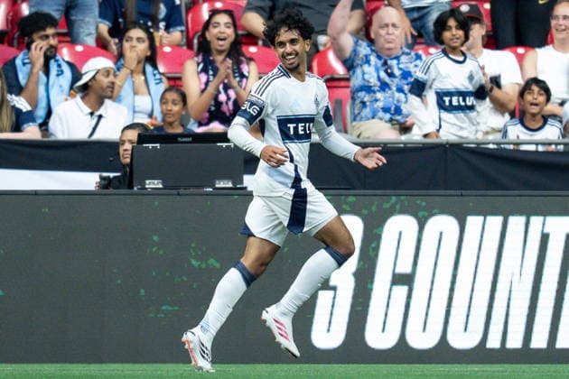 August 7, 2026, Vancouver, Bc, CANADA: Vancouver Whitecaps Jeevan Badwal (59) celebrates his goal against Juarez FC during the first half of a Leagues Cup soccer match in Vancouver, on Friday, August 7, 2026. Canada News - August 7, 2026  - ZUMAc35_ 20260807_zaf_c35_107 Copyright: xEthanxCairnsx