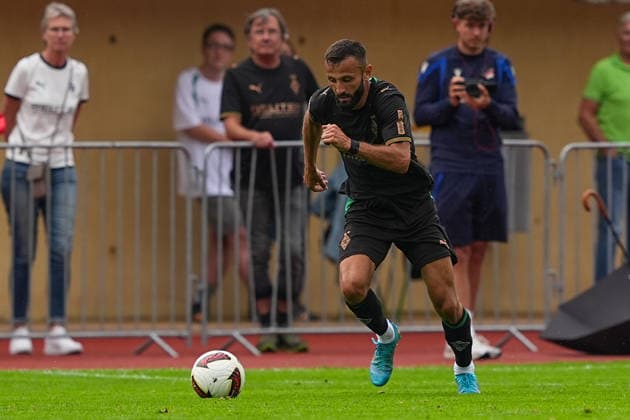 07.08.2026, xydrx, Fußball, Testspiel, TSG 1899 Hoffenheim - Borussia Mönchengladbach, Saison 2026 2027, Silberstadt Arena Schwaz: Franck Honorat (Borussia Moenchengladbach, 9) DFB regulations prohibit any use of photographs as image sequences and or quasi-video. *** August 7, 2026, xydrx, soccer, friendly match, TSG 1899 Hoffenheim vs. Borussia Mönchengladbach, 2026–2027 season, Silberstadt Arena Schwaz, Franck Honorat, Borussia Mönchengladbach, 9. DFB regulations prohibit any use of photographs as image sequences and or quasi-video Copyright: HMBxMedia YannisxDreimann