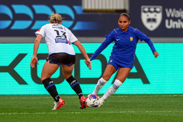 New Zealand International Football Festival Chelsea FC Womens Alyssa Thompson. New Zealand International Football Festival - Chelsea FC Women v Auckland Invitational XI Women at Eden Park, Auckland, New Zealand, Saturday 8 August 2026. Photo: Shane Wenzlick z Copyright: xShanexWenzlickx xPhotosport.nzx