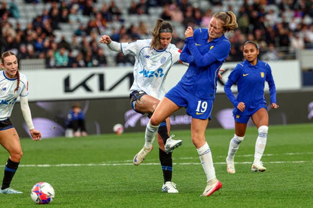 New Zealand International Football Festival Auckland Invitational XI Women s Abby Erceg and Chelsea FC Womens s Wieke Kaptein. New Zealand International Football Festival - Chelsea FC Women v Auckland Invitational XI Women at Eden Park, Auckland, New Zealand, Saturday 8 August 2026. Photo: Shane Wenzlick z Copyright: xShanexWenzlickx xPhotosport.nzx