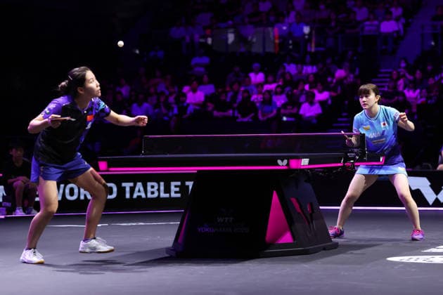 (L-R) CHEN Xingtong (CHN), Satsuki Odo (JPN), AUGUST 8, 2026 - Table tennis, Tischtennis : WTT Champions Yokohama 2026 Women s Singles Quarter-final at Yokohama BUNTAI, Kanagawa, Japan.  aflo_340348343 YUTAKAx