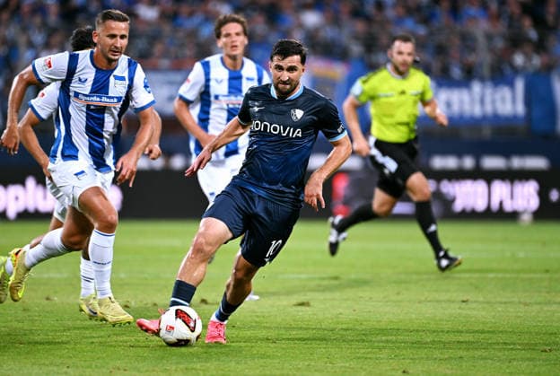 Bochum, Germany, 2. Bundesliga, Matchday 1, Vonovia Ruhrstadion Bochum, VfL Bochum vs Hertha BSC Berlin 0:1; Berkan Taz (BOC). *** Bochum, Germany, 2. Bundesliga, Matchday 1, Vonovia Ruhrstadion Bochum, VfL Bochum vs. Hertha BSC Berlin 0–1 Berkan Taz BOC