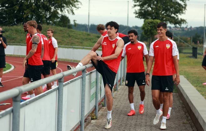 07.08.26 VfB Stuttgart Trainingslager Grassau Chiemsee 2026 Deutschland, Grassau, 07.08.2026, Fussball, Bundesliga, Saison 2026 2027, VfB Stuttgart, Trainingslager Grassau Chiemsee 2026: Ameen Al-Dakhil. *** August 7, 2026 VfB Stuttgart Training Camp in Grassau, Chiemsee, Germany, Grassau, August 7, 2026, Soccer, Bundesliga, 2026–2027 Season, VfB Stuttgart, Grassau Chiemsee Training Camp 2026, Ameen Al Dakhil