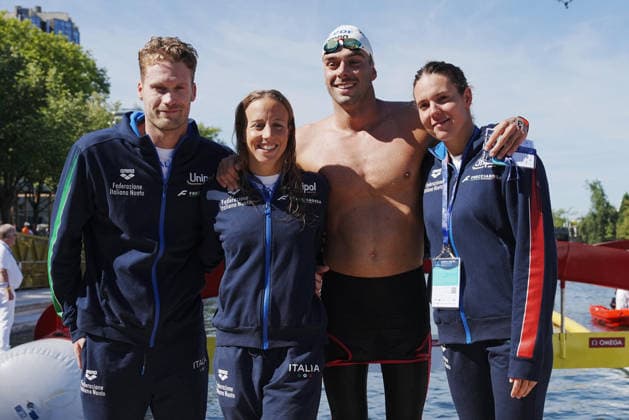 Swimming, European Championships in Paris, open water, 4x1500m mixed relay