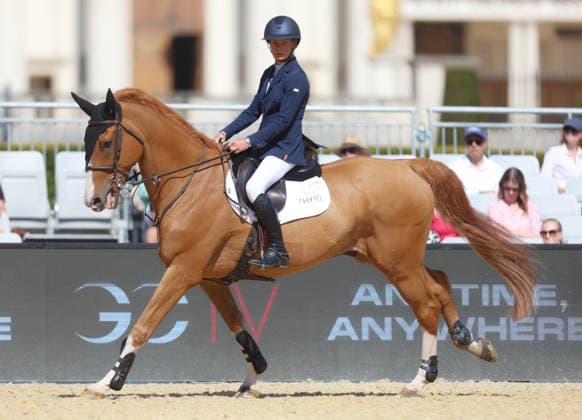 Longines Global Champions Tour, Royal Hospital Chelsea, London, UK - 08 08 2026 Tessa Dollar (GBR) riding Contarno in the Hyde Park Stables Trophy during the 2026 Longines Global Champions Tour in London London Royal Hospital Chelsea London GBR, UK NEWSPAPERS OUT Copyright: xMarkxGreenwoodx