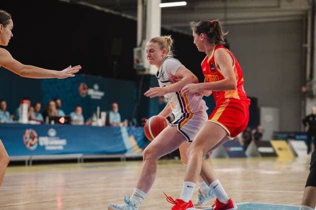 RECORD DATE NOT STATED Am 06.08.2026 trafen die U18-Mannschaft von Deutschland in der Europameisterschaft im Kistamässan in Stockholm auf Montenegro. Die Foto-Galerie zeigt die besten Szenen des Basketballspiels. Heimspiel der deutschen U18-Auswahl. Europameisterschaft u18w, Deutschland vs Montenegro, 06.08.2026, Stockholm, Kistamässan *** On August 6, 2026, Germany’s U18 team faced Montenegro at the European Championship at Kistamässan in Stockholm. The photo gallery shows the best moments from the basketball game—the German U18 team’s home game at the U18 Women’s European Championship, Germany vs. Montenegro, August 6, 2026, Stockholm, Kistamässan Copyright: xJoelxKruehlerx