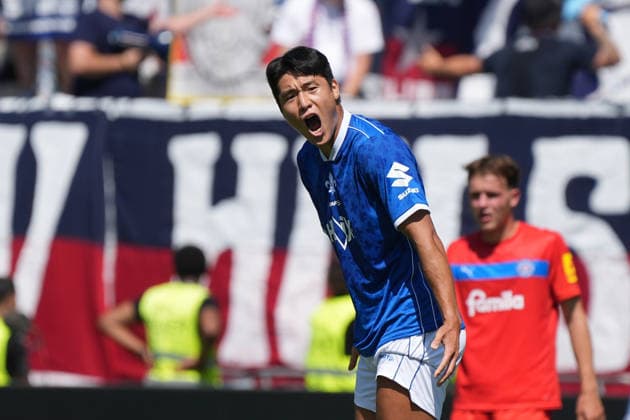 Ho-Jae Lee (SV Darmstadt 98) treibt seine Mitspieler an - 08.08.2026 2. Bundesliga, Saison 26 27: SV Darmstadt 98 vs. Holstein Kiel, Stadion am Boellenfalltor, 1. Spieltag, emonline, emspor, *** Ho Jae Lee of SV Darmstadt 98 rallies his teammates August 8, 2026, 2. Bundesliga, Season 26–27, SV Darmstadt 98 vs. Holstein Kiel, Stadion am Boellenfalltor, Matchday 1, emonline, emspor,