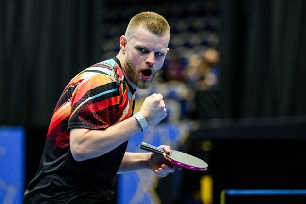 260808 Nikita Artemenko of Russia celebrates during a qualifications Table tennis, Tischtennis match at the WTT Europe Smash on August 8, 2026 in Malmö. Photo: Mathilda Schuler BILDBYRAN kod MA MA1012 bordtennis table tennis pingis wtt grand smash bbeng jubel celebrates *** 260808 Nikita Artemenko of Russia celebrates during a table tennis qualifying match at the WTT Europe Smash on August 8, 2026, in Malmö. Photo by Mathilda Schuler. BILDBYRAN code MA MA1012 table tennis pingis wtt grand smash bbeng celebration  Copyright: MATHILDAxSCHULER BB260808MA007
