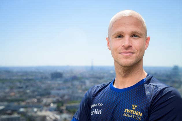 260808 Victor Johansson of the Swedish national swimming team poses for a portrait at a press meet during day nine of the 2026 European Aquatics Championships on August 8, 2026 in Saint-Denis. Photo: Joel Marklund BILDBYRAN kod JM JM0835 bbeng simning swimming svomming 2026 european aquatics championships em Sverige Sweden pressträff porträtt *** August 8, 2026: Victor Johansson of the Swedish national swimming team poses for a portrait at a press conference on the ninth day of the 2026 European Aquatics Championships in Saint Denis. 2026 in Saint-Denis. Photo by Joel Marklund. BILDBYRAN code JM JM0835 bbeng swimming 2026 European Aquatics Championships EM Sweden press conference portrait  Copyright: JOELxMARKLUND BB260808JM017