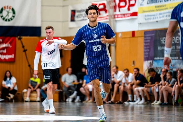 08.08.2026, xdobgx, Handball Heide-Cup 2026, VfL Gummersbach - HOJ Elite v.l. Nikola RoganoviÄ‡ (VfL Gummersbach, 23) Jubel, Torjubel, jubelt ueber das Tor, celebrate the goal, celebration Schneverdingen *** August 8, 2026, xdobgx, 2026 Heide Cup Handball Tournament, VfL Gummersbach HOJ Elite vs. Nikola Roganovic, VfL Gummersbach, 23 Cheering, Goal celebration, celebrating the goal, Schneverdingen