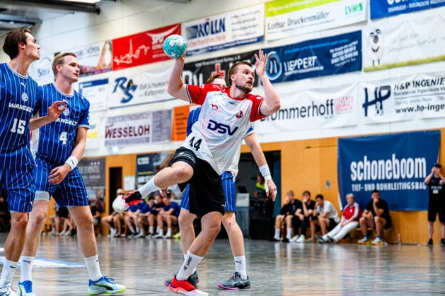 08.08.2026, xdobgx, Handball Heide-Cup 2026, VfL Gummersbach - HOJ Elite v.l. Thomas Solstad (HoJ Elite, 44) beim Wurf, in action, throwing Schneverdingen *** August 8, 2026, xdobgx, 2026 Heide Cup Handball Tournament, VfL Gummersbach HOJ Elite vs. Thomas Solstad HoJ Elite, 44 on the shot, in action, shooting at Schneverdingen