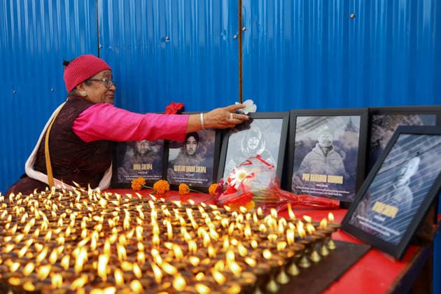Tribute Continues To Pour For Broad Peak Avalanche Killed Climbers In Nepal People light butter lamps in front of portraits of climbers who died in an avalanche on Broad Peak in Kathmandu, Nepal, on August 8, 2026. Tributes have continued for the Nepali climbers who died in the Broad Peak avalanche. The Tribute Run 5K paid tribute to the climbers who perished in the avalanche that struck the world s 12th highest peak at the end of July. Runners held a vigil lighting butter lamps in front of the photos of the climbers upon reaching the Bouddhanath Stupa, the finish line of the event. Portraits of British-Nepali climber Nirmal Purja, Nima Sherpa, Nawang Thindu Sherpa, Pur Bahadur Gurung, Kili Pemba Sherpa and Gyalu Sherpa were placed facing the UNESCO World Heritage Site Bouddhanath Stupa. Rescuers retrieved four of the bodies of the climbers on August 2, 2026. A total of 7 bodies has been recovered from the peak with three still on the slopes of one of the technical peaks. The body of one Nepali climber is yet to be retrieved while three other bodies have been brought to Skardu in Gilgit Baltistan where procedures are being completed for their return home. KATHMANDU Bagmati Nepal  Copyright: xSubaasxShresthax originalFilename:shrestha-tributec260808_npnZC.jpg