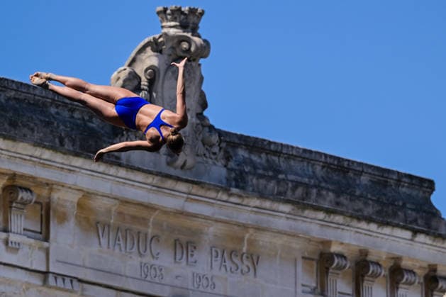 Swimming, European Championships in Paris, Diving, Women, 20m, Nelli Chukanivska wins ahead of Cosetti and Halbisch
