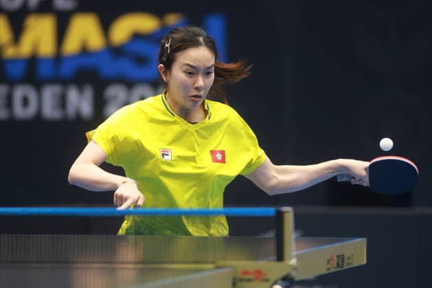 2026 WTT Europe Smash - Sweden - Qualifications Day 1 NG Wing Lam of Hong Kong plays against Lilou Massart of Belgium during the Women s Singles Qualifying Round 1 at the 2026 Europe Smash in Malmo, Sweden, on August 8, 2026. Malmo Sweden  Copyright: xRemyxGrosx originalFilename:gros-europesm260808_npvTx.jpg