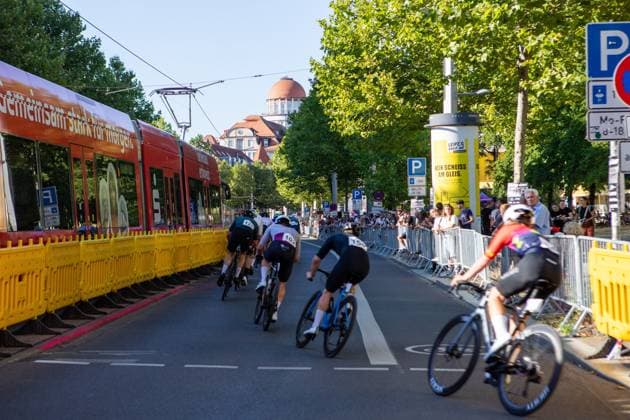 August 8, 2026, Leipzig, Saxony, Germany: LEIPZIG, Germany Ã¢â‚¬ August 8, 2026: Cyclists ride through the streets of Leipzig during the Karli Krit cycling event. The race brings together riders and spectators in the city center, celebrating LeipzigÃ¢â‚¬â ¢s vibrant cycling culture and promoting cycling as both a competitive and a recreational activity. Cyclists Take Part In Karli Krit Event In Leipzig  - ZUMAq101 20260808_zna_q101_066 Copyright: xMariaxCastrox