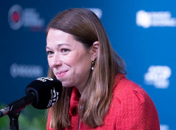 August 8, 2026, Montreal, Pq, Canada: Valv rie Tv treault, vice-prv sidente des communications de Tennis Canada et directrice de l Omnium Banque Nationale v Montrv al, söÄÃ exprime lors döÄÃ une confv rence de presse le samedi 8 aovÂªt 2026. LA PRESSE CANADIENNE Canada News - August 8, 2026  - ZUMAc35_ 20260808_zaf_c35_005 Copyright: xChristinnexMuschix