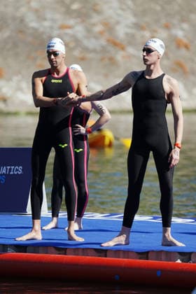 Open Water, 4 x 1500m Mixed Team,Gregorio PALTRINIERI from Italy at the European Aquatics Championships Paris 2026, Paris, August 08, 2026 .  Copyright: xGianxMattiaxD Alberto LaPressex