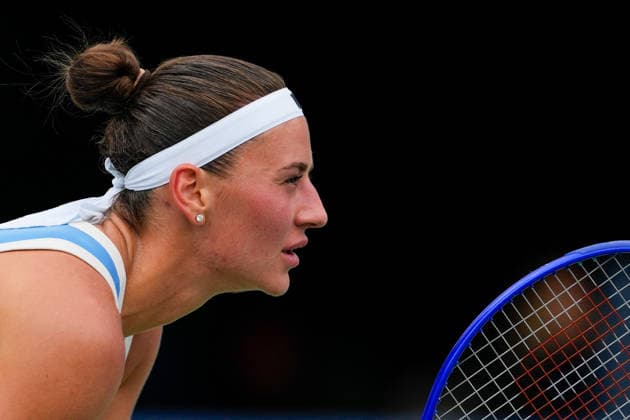 WTA, Tennis Damen Masters 1000 National Bank Open Toronto 2026 - Round of 16 - Day 8 Marta Kostiuk of Ukraine reacts during the Women™s Singles round of 16 match against Iga ÅöwiÄÖtek of Poland on day 8 of the WTA Masters 1000 National Bank Open at Sobeys Stadium on August 8, 2026, in Toronto, Canada. (Photo by Leonardo Ramirez Eyepix Group) Copyright: xLeonardoxRamirezx xEyepixxGroupx LR_06082026_09241