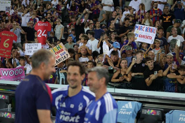 August 8, 2026, Udine, Italy, Italy: Barcellona s head coach HANSI FLICK during the FVG Cup match between Udinese Calcio vs Nottingham Forest Football Club at the Bluenergy Stadium in Udine, Italy, 08 August 2026. Udine Italy - ZUMAr199 20260808_zsp_r199_038 Copyright: xMattiaxRadonix