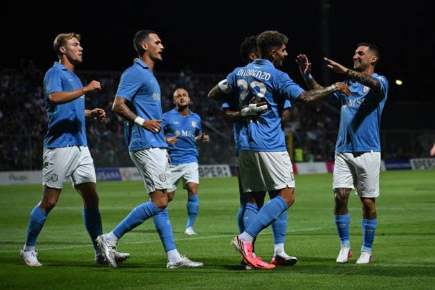 SOCCER - Friendly Match - Napoli vs. Celta Vigo Photo by IPA ABACAPRESS.COM87330985 - A preseason friendly match between S.S.C. Napoli and Real Club Celta de Vigo, at the Teofilo Patini Stadium on August 8, 2026, in Castel di Sangro, Italy. Castel di Sangro Italy  Copyright: xIPAxSport ABACAx
