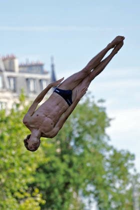 MenÕs High Diving, at the European Aquatics Championships Paris 2026, Paris, August 08, 2026 .  Copyright: xGianxMattiaxD Alberto LaPressex