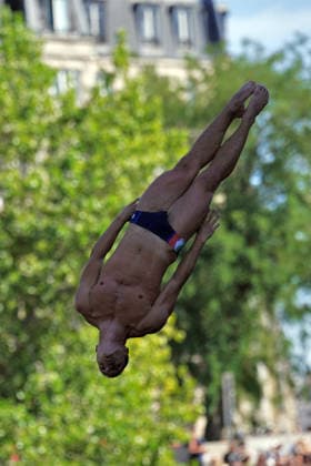MenÕs High Diving, Andrea BARNABA from Italy at the European Aquatics Championships Paris 2026, Paris, August 08, 2026 .  Copyright: xGianxMattiaxD Alberto LaPressex