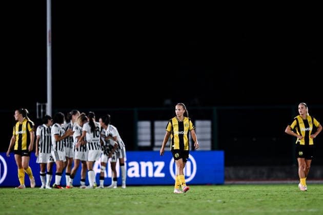 260808 Players of Hammarby looks dejected during the Women s Champions League qualifying match between Juventus and Hammarby on August 8, 2026 in Turin. Photo: Daniele Buffa BILDBYRAN COP 18 XY0123 fotboll football soccer fotball uefa womens champions league juventus hammarby dam bbeng depp *** August 8, 2008: Hammarby players look dejected during the Women’s Champions League qualifying match between Juventus and Hammarby on August 8, 2026 in Turin. Photo by Daniele Buffa, BILDBYRAN COP 18 XY0123 soccer football UEFA Women s Champions League Juventus Hammarby women s team BBENG depp  Copyright: DANIELExBUFFA BB260808BB653