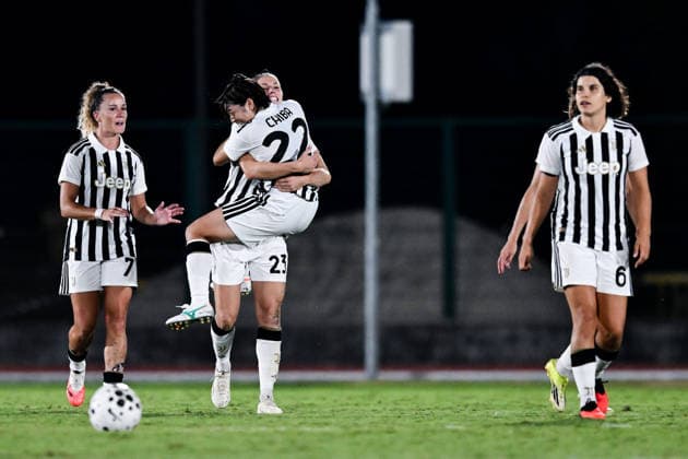 260808 Remina Chiba of Juventus celebrates scoring 2-1 during the Women s Champions League qualifying match between Juventus and Hammarby on August 8, 2026 in Turin. Photo: Daniele Buffa BILDBYRAN COP 18 XY0123 fotboll football soccer fotball uefa womens champions league juventus hammarby dam bbeng jubel *** August 8, 2008: Remina Chiba of Juventus celebrates scoring the 2-1 goal during the Women’s Champions League qualifying match between Juventus and Hammarby on August 8, 2026 in Turin. Photo by Daniele Buffa, BILDBYRAN COP 18 XY0123. soccer, football, UEFA Women’s Champions League, Juventus, Hammarby, women’s soccer, celebration  Copyright: DANIELExBUFFA BB260808BB655