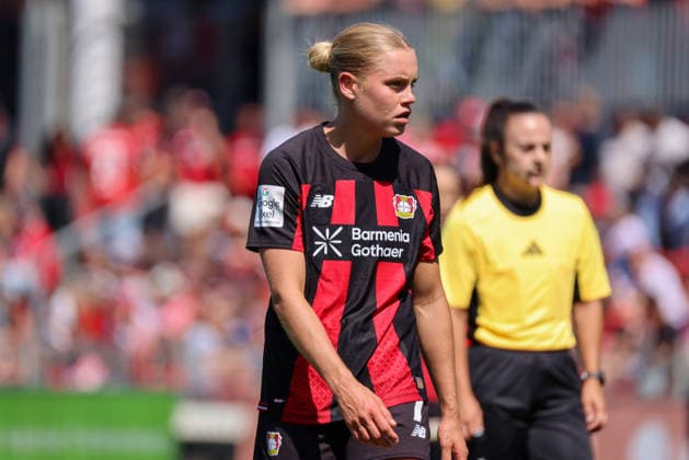 Leverkusen, Deutschland: 08.08.2026 - Saisoneröffnung Testspiel - Bayer Leverkusen Frauen vs. Feyenoord Rotterdam Frauen Im Bild: Cornelia Kramer (Leverkusen) *** Leverkusen, Germany, August 8, 2026 Season Opener: Friendly Match—Bayer Leverkusen Women vs. Feyenoord Rotterdam Women Pictured: Cornelia Kramer, Leverkusen Copyright: HMBxMedia MadeleinexFantini