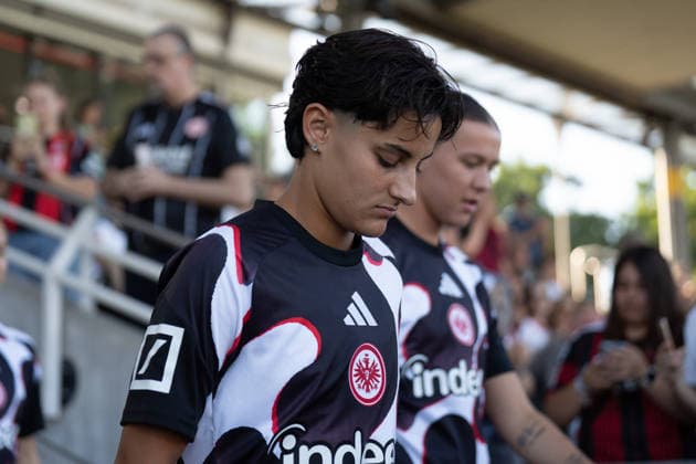 08.08.2026, xhfmx, Fussball UEFA WCLQ, Eintracht Frankfurt - Malmö FF Dilara AcÄ±kgöz (Eintracht Frankfurt, 29) beim rauslaufen zum Warm-Up (DFL DFB REGULATIONS PROHIBIT ANY USE OF PHOTOGRAPHS as IMAGE SEQUENCES and or QUASI-VIDEO) Frankfurt *** August 8, 2026, xhfmx, Soccer UEFA WCLQ, Eintracht Frankfurt vs. Malmö FF, Dilara Acikgöz (Eintracht Frankfurt), age 29, running out for the warm-up. DFL and DFB regulations prohibit any use of photographs as image sequences and or quasi-video. Frankfurt