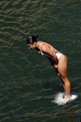 WomenÕs High Diving, Morgane HERCULANO from Switzerland at the European Aquatics Championships Paris 2026, Paris, August 08, 2026 .  Copyright: xGianxMattiaxD Alberto LaPressex
