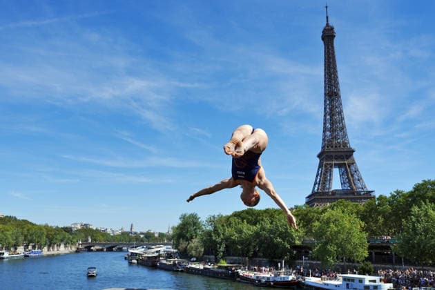 WomenÕs High Diving, from Italy at the European Aquatics Championships Paris 2026, Paris, August 08, 2026 .  Copyright: xGianxMattiaxD Alberto LaPressex