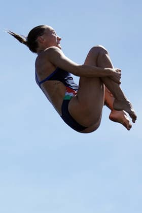 WomenÕs High Diving, Elisa COSETTI from Italy at the European Aquatics Championships Paris 2026, Paris, August 08, 2026 .  Copyright: xGianxMattiaxD Alberto LaPressex
