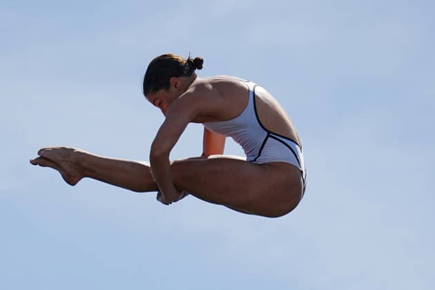 WomenÕs High Diving, Morgane HERCULANO from Switzerland at the European Aquatics Championships Paris 2026, Paris, August 08, 2026 .  Copyright: xGianxMattiaxD Alberto LaPressex