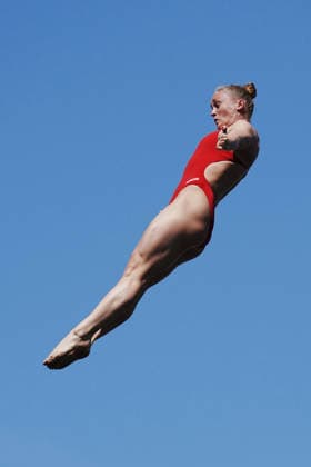 WomenÕs High Diving, Ginni van KATWIJK from Nederland at the European Aquatics Championships Paris 2026, Paris, August 08, 2026 .  Copyright: xGianxMattiaxD Alberto LaPressex